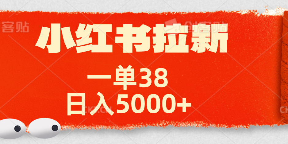 小红书拉新项目，一单38元！日入5000+【揭秘】-天下副业