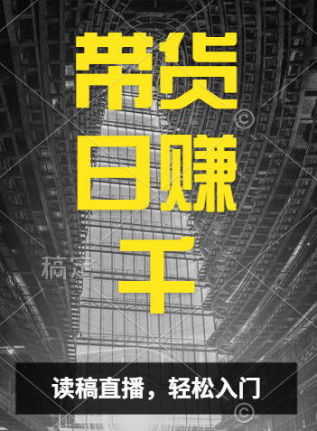 视频号技术直播带货， 会读稿就行，小白日入1000+-天下副业