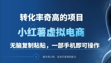 一单49.9，转化率奇高的项目，冷门暴利的小红书虚拟电商-天下副业