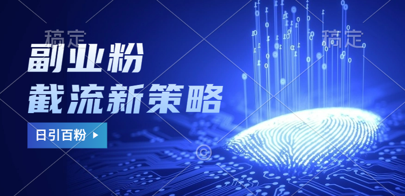 副业粉截流玩法与更新，不废号， 不封号。日引100+-天下副业
