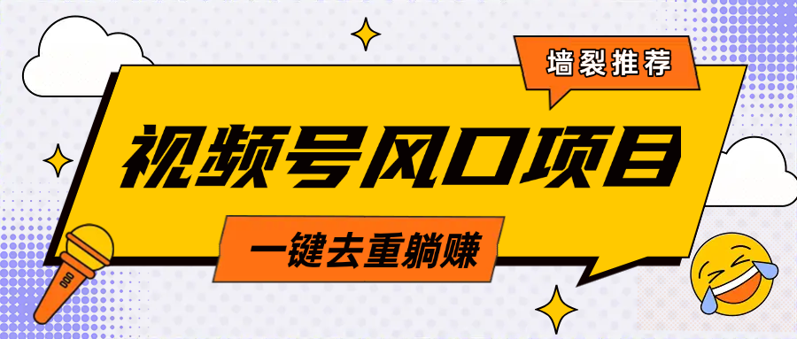 视频号风口蓝海项目，中老年人的流量密码，简单无脑，一键去重，轻松月入过万-天下副业