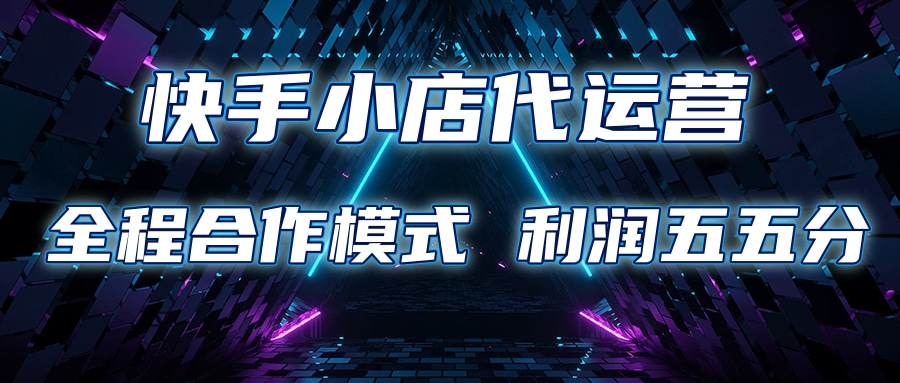 快手小店代运营 限时托管计划合作模式 利润五五分成-天下副业