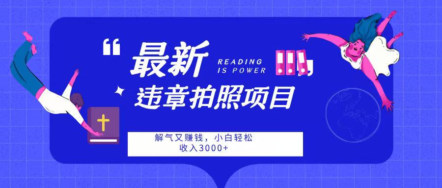 最新违章拍照项目，解气又赚钱，随手一拍，轻松收入3000-天下副业
