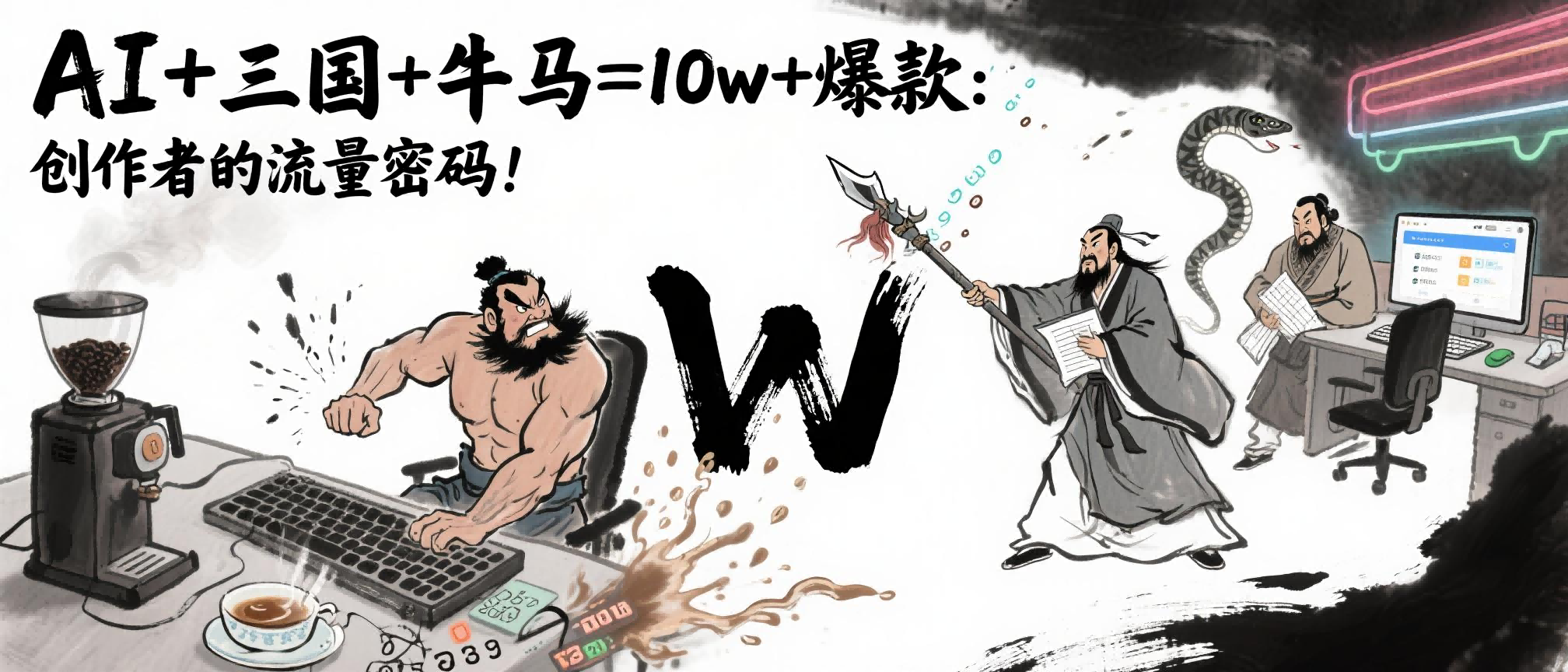 AI+三国+牛马=10w+爆款：创作者的流量密码！-天下副业
