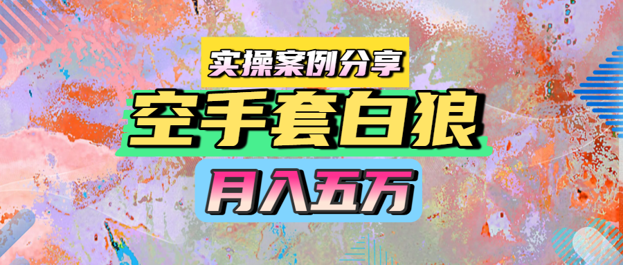 空手套白狼，月入五万，实操案例分享-天下副业