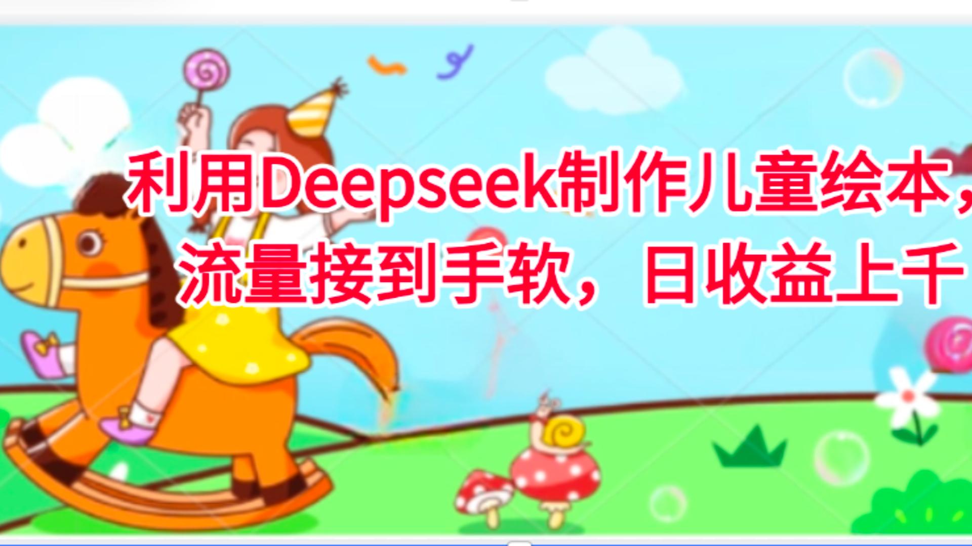 利用Deepseek制作儿童绘本，流量接到手软，日收益上千-天下副业