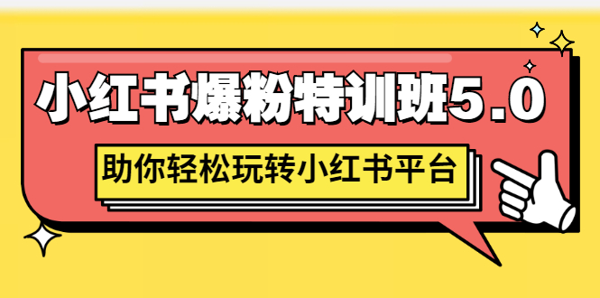 【副业项目3154期】小红书爆粉特训班5.0，助你轻松玩转小红书平台价值1380元-天下副业