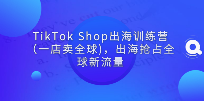 【副业项目3345期】tiktok电商怎么做（TikTok Shop出海训练营课程教你抖音跨境电商怎么做）-天下副业