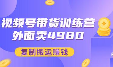 【副业项目3496期】外面卖4980【盗坤：视频号带货训练营】复制搬运赚钱（附电公商园文件）-天下副业