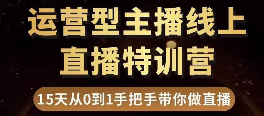 【副业项目3745期】慧哥直播电商运营型主播特训营，0基础15天手把手带你怎么做直播带货-天下副业