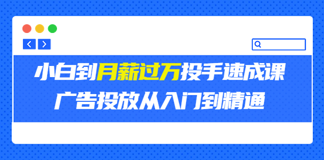 【副业项目3850期】月薪过万投手广告投放教学：广告投放从入门到精通，教你付费广告怎么投放-天下副业