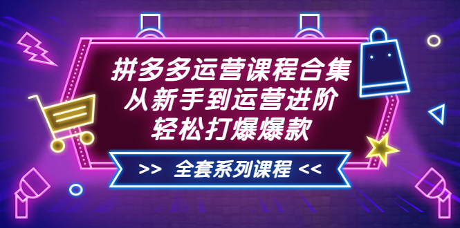 【副业项目3861期】拼多多运营课程合集：从新手到运营进阶，拼多多新手开店教程视频-天下副业