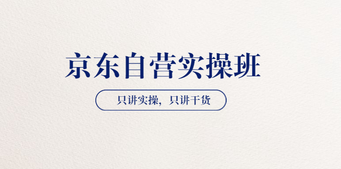 【副业项目3903期】京东自营实操班，只讲实操，只讲干货（28小时课程-共2期）-天下副业
