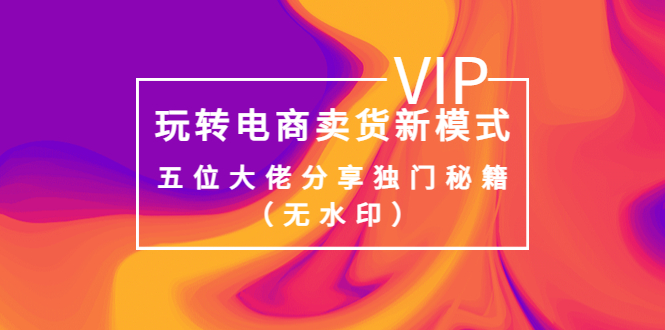 【副业项目4064期】玩转电商卖货新模式，五位大佬分享独门秘籍（无水印）-天下副业