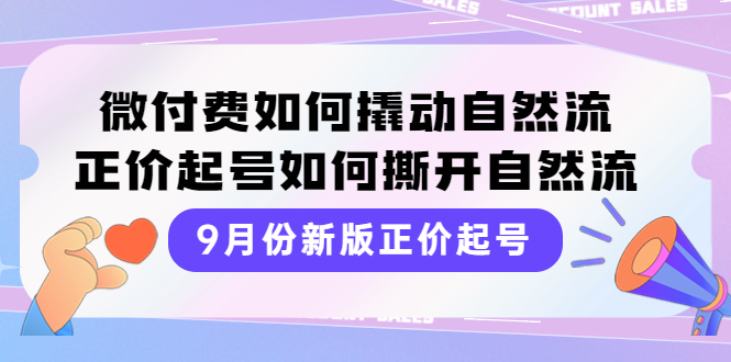 【副业项目4185期】新版正价起号，微付费如何撬动自然流，正价起号如何撕开自然流-天下副业