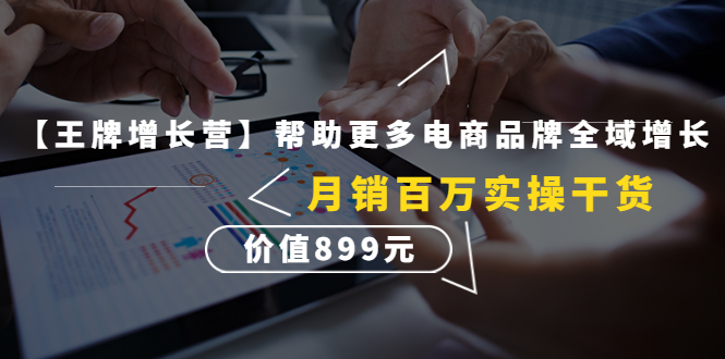 【副业项目4547期】【王牌增长营】帮助更多电商品牌全域增长，月销百万实操干货，价值899元-天下副业