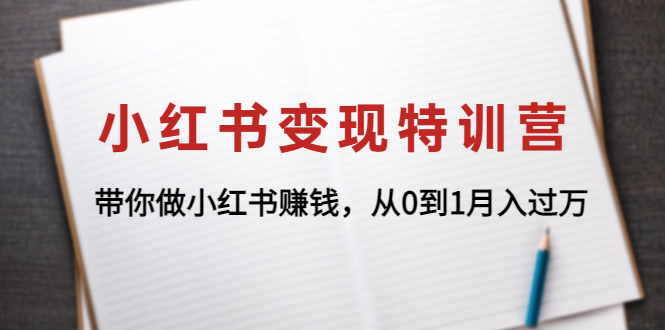 【副业项目4646期】小红书变现特训营：带你快速入局小红书，从0到1月入过万-天下副业