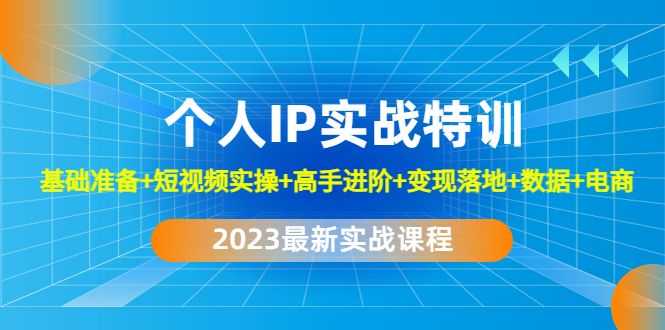 【副业项目4959期】2023个人IP实战特训：基础准备+短视频实操+高手进阶+变现落地+数据+电商-天下副业