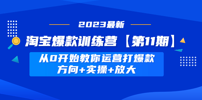 【副业项目5005期】淘宝爆款训练营【第11期】 从0开始教你运营打爆款，方向+实操+放大-天下副业