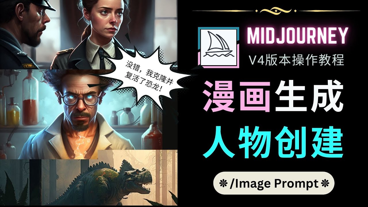 【副业项目5096期】Midjourney V4版本操作教程：2个简单参数，完成漫画生成，人物创建-天下副业