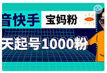 【副业项目5035期】抖音快手三天起号涨粉1000宝妈粉丝的核心方法【详细玩法教程】-天下副业