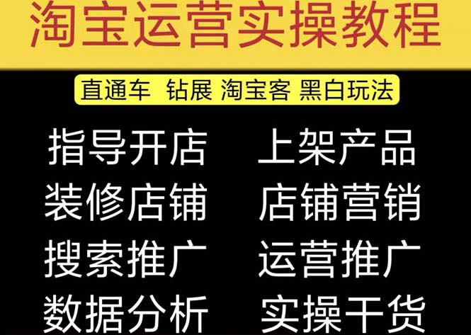 【副业项目5247期】2023淘宝开店教程0基础到高级全套视频网店电商运营培训教学课程（2月更新）-天下副业