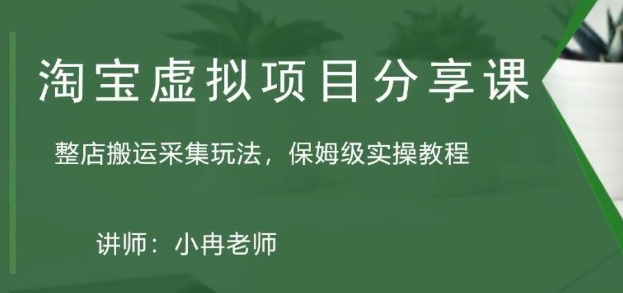 【副业项目5253期】淘宝虚拟整店搬运采集玩法分享课：整店搬运采集玩法，保姆级实操教程-天下副业