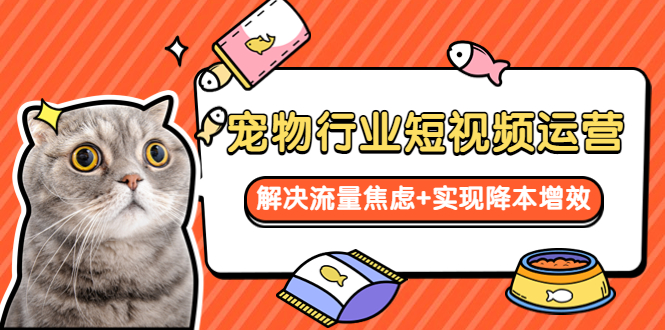 【副业项目5947期】宠物/行业短视频运营 流量增长的一层窗户纸 解决流量焦虑+实现降本增效-天下副业