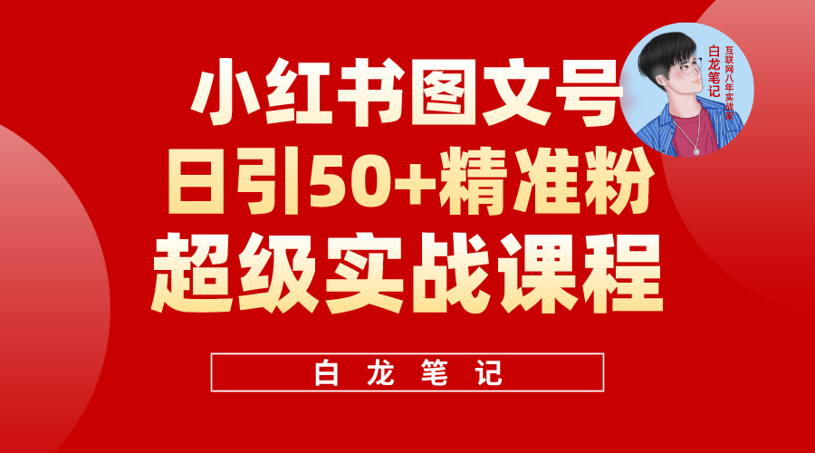 【副业项目5769期】小红书图文号日引50+精准流量，超级实战的小红书引流课，非常适合新手-天下副业