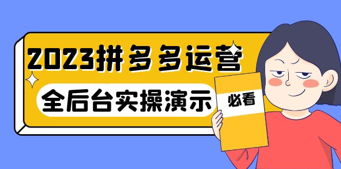 【副业项目6185期】2023拼多多·运营：14节干货实战课，拒绝-口嗨，全后台实操演示-天下副业