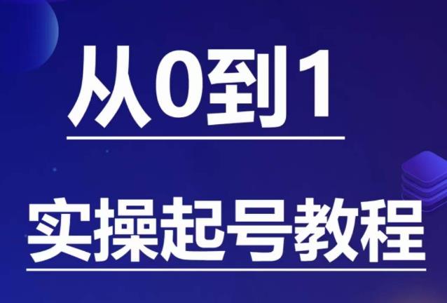 【副业项目6151期】石野·小白起号实操教程，​掌握各种起号的玩法技术，了解流量的核心-天下副业