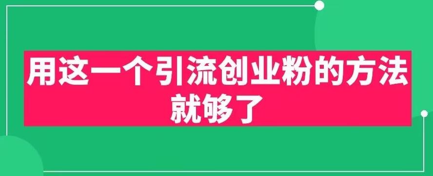 【副业项目6342期】用这一个引流创业粉的方法就够了，PPT短视频引流创业粉【揭秘】-天下副业