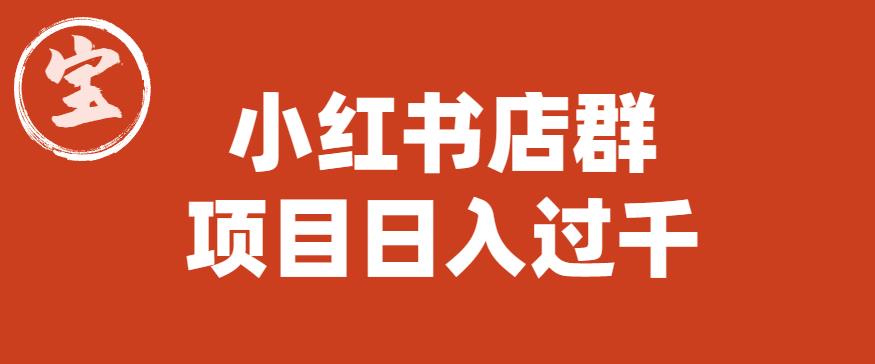 【副业项目6268期】宝哥小红书店群项目，日入过千（图文教程）【揭秘】-天下副业