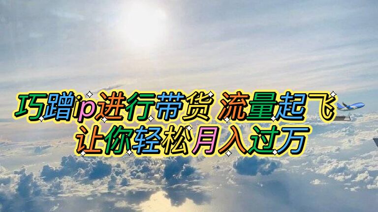 【副业项目6027期】巧蹭ip进行带货，流量起飞，让你轻松月入过万【脚本+素材】-天下副业