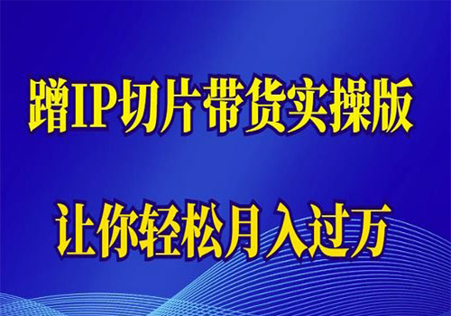 【副业项目6060期】2023蹭这个IP切片带货实操版，让你轻松月入过万（教程+素材）-天下副业