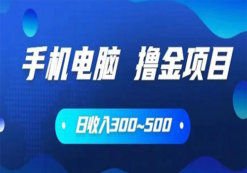 【副业项目6065期】2023手机和电脑都可以撸金的项目，日收入300~500【揭秘】-天下副业