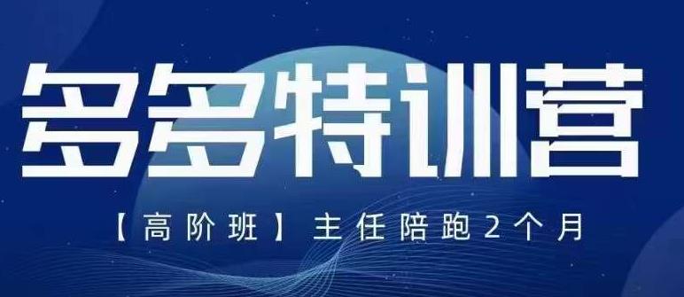 【副业项目6086期】纪主任·5月最新多多特训营高阶班，玩法落地实操，多多全掌握-天下副业