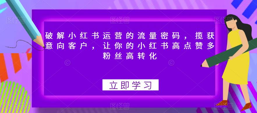 【副业项目6608期】破解小红书运营的流量密码，揽获意向客户，让你的小红书高点赞多粉丝高转化-天下副业