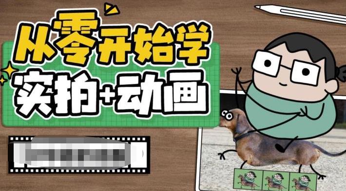 【副业项目6738期】从零开始学实拍加动画，实拍加动画创意教程（49节视频课）-天下副业