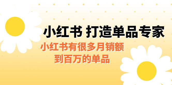 【副业项目6692期】某公众号付费文章《小红书 打造单品专家》小红书有很多月销额到百万的单品-天下副业
