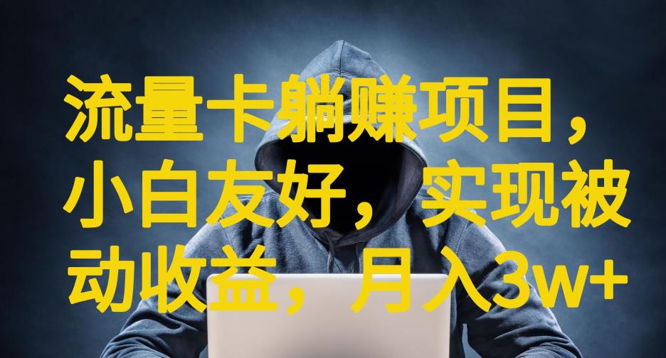 【副业项目6842期】流量卡躺赚项目，小白友好，开设后台，实现被动收益，只要出卡，就能一直赚钱，利润高昂【揭秘】-天下副业