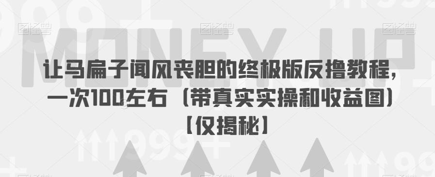 【副业项目6849期】让马扁子闻风丧胆的终极版反撸教程，一次100左右（带真实实操和收益图）【仅揭秘】-天下副业