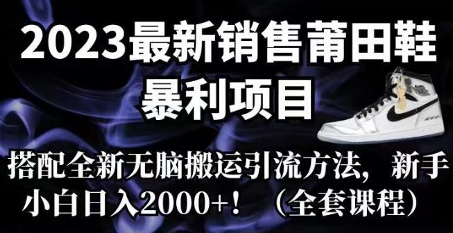 【副业项目7167期】2023最新销售莆田鞋暴利项目，搭配全新无脑搬运引流方法，新手小白日入2000+【揭秘】-天下副业