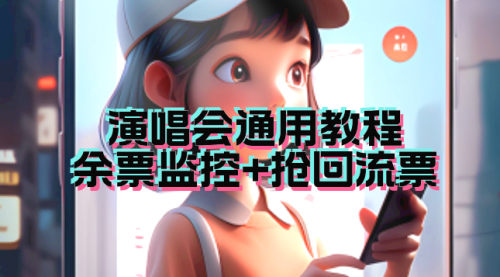【副业项目7161期】演唱会通用_余票监控+抢回流票（教程+软件）-天下副业