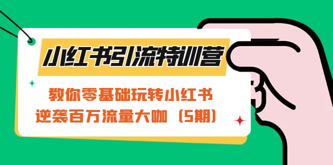 【副业项目7351期】小红书引流特训营-第5期：教你零基础玩转小红书，逆袭百万流量大咖-天下副业