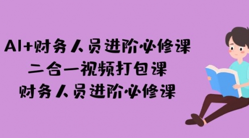 【副业项目7243期】AI + 财务人员进阶必修课二合一视频打包课，财务人员进阶必修课-天下副业