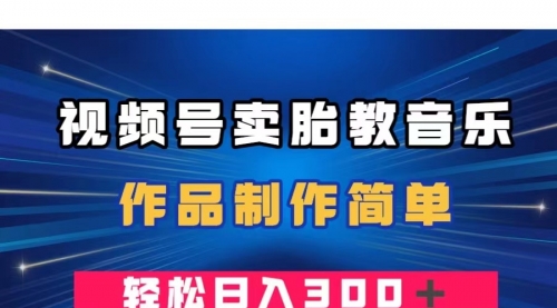 【副业项目8197期】视频号卖胎教音乐，作品制作简单，一单49，轻松日入300＋-天下副业
