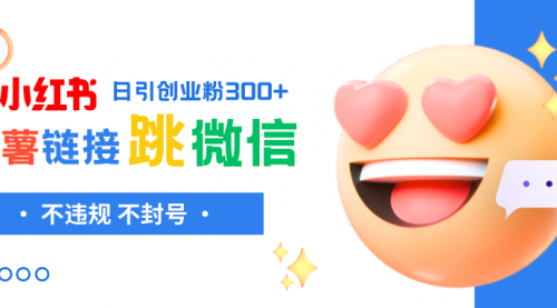 【副业项目8250期】小红薯跳转微信链接制作和引流思路，不违规不封号-天下副业