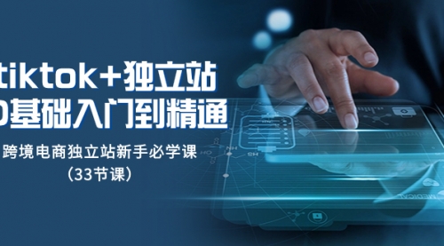 【副业项目8304期】tk+独立站从0基础入门到精通，跨境电商独立站新手必学课-天下副业