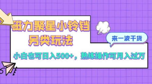 【副业项目8484期】磁力聚星小铃铛另类玩法，小白也可日入500+-天下副业